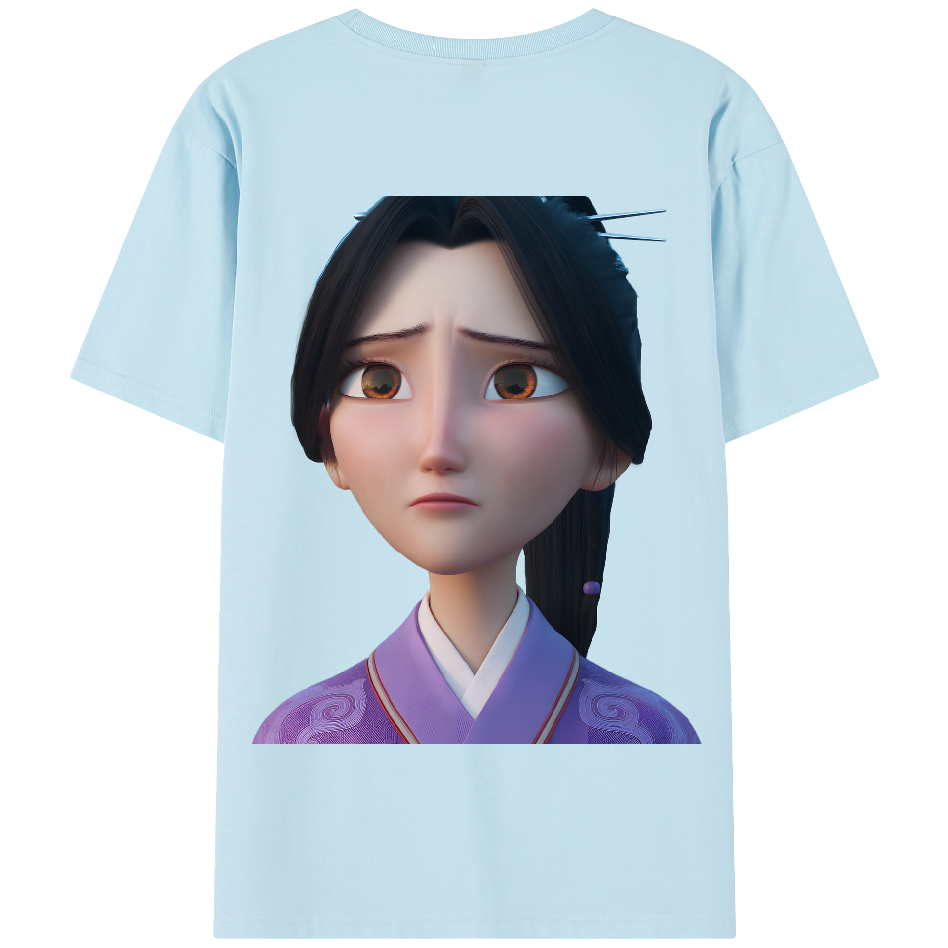 （画像用） Ne Zha 2 ナタ 魔童の大暴れ 綿100％半袖Tシャツ（背面プリント）